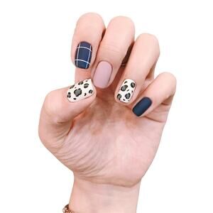 Leopard Frosted Gel Nail Stickers Variety Pack New